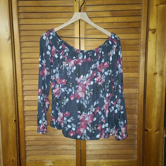 Cape Juby Floral Off The Shoulder Shirt Size M - Picture 7 of 7